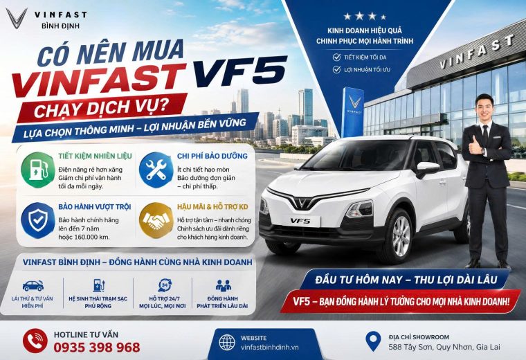 Có Nên Mua Vinfast VF 5 Chạy Dịch Vụ Tại Bình Định Hay Không?